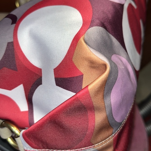 Coach F21705 Rare scarf print East – West Celeste hobo bag shoulder bag LNEW - Picture 10 of 17